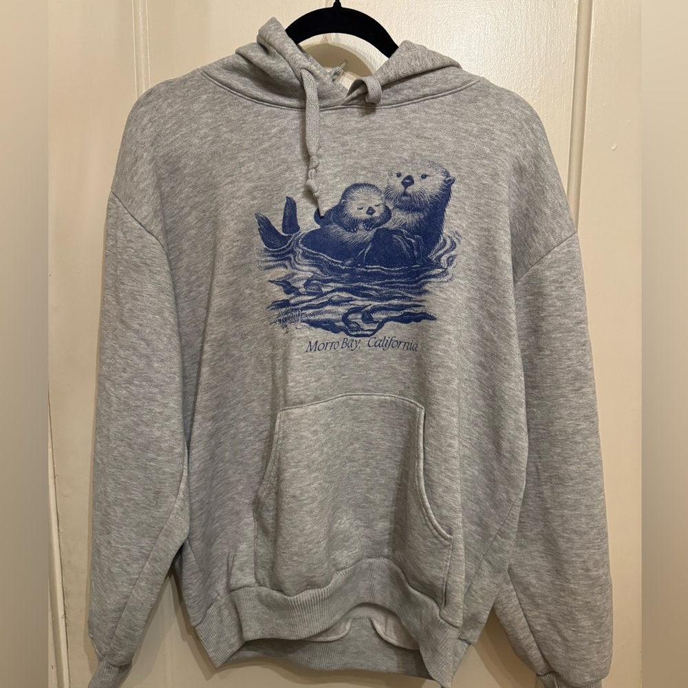 Vintage grey Sea Otter hoodie